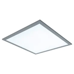 Panneau LED 'NICOLA', luminaire en saillie en métal et plastique avec LEDs fixes blanc neutre, panneau pour l'intérieur 45 x 45 cm