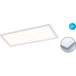 Panneau LED NICOLA metal plastique LED fixes blanc neutre luminaire interieur 29,5 x 59,5 cm