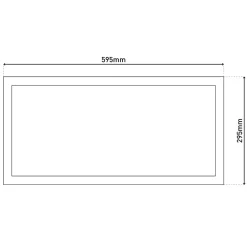 Panneau LED NICOLA metal plastique LED fixes blanc neutre luminaire interieur 29,5 x 59,5 cm