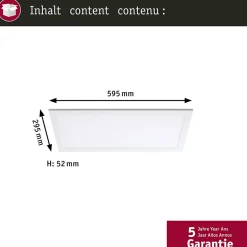 Panneau LED Smart Home Zigbee 3.0 Amaris carré 595x295mm 22W 1800lm RGBW+ Blanc gradable