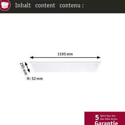 Panneau LED Smart Home Zigbee 3.0 Amaris carré 1195x295mm 35W 2500lm RGBW+ Blanc gradable