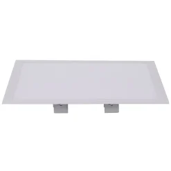 Panneau LED 'SORRISO', luminaire apparent en métal et plastique blanc avec LEDs fixes, 45x45cm pour l'intérieur