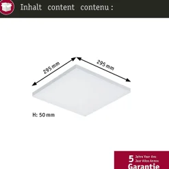 Panneau LED 3-Step-Dim Velora carré 295x295mm 17W 1600lm 3000K Blanc gradable