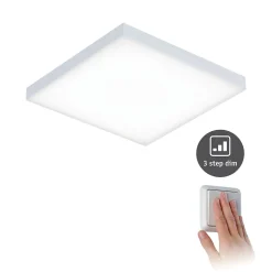 Panneau LED 3-Step-Dim Velora carré 225x225mm 12W 1200lm 3000K Blanc gradable