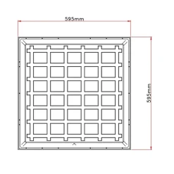Panneau LED UGR19 36W 60x60cm (Pack de 2) - Blanc Neutre 4000K - 5500K - SILAMP