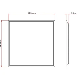 Panneau LED UGR19 36W 60x60cm (Pack de 2) - Blanc Neutre 4000K - 5500K - SILAMP