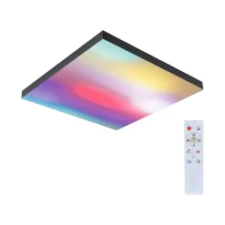 Panneau LED Velora Rainbow dynamicRGBW carré 450x450mm 19W 1690lm RGB+ Noir gradable