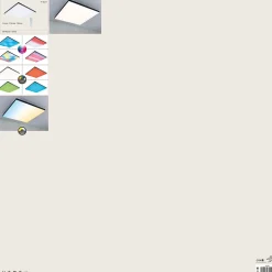 Panneau LED Velora Rainbow dynamicRGBW carré 595x595mm 31W 2820lm RGB+ Noir gradable