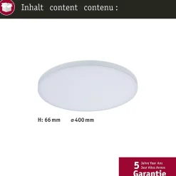 Panneau LED Velora rond 400mm 19W 1750lm White Switch Blanc
