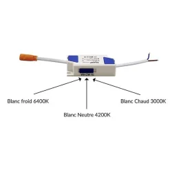 Panneau LED 18W 30x30cm CCT Contour Blanc - 3000K/4000K/6500K - SILAMP