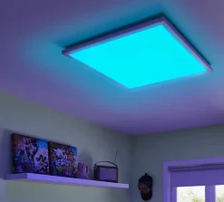 Panneau lumineux LED intégrée variation de blancs et de couleurs IP20 dimmable 4000lm 37W L.60xl.60xH.2cm