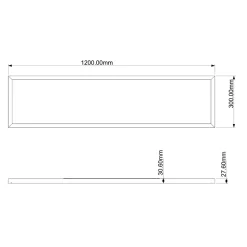 Panneau lumineux Wundt LED intégrée variation de blancs IP20 dimmable 5000lm 36W L.120xl.30xH.3,2cm blanc GoodHome