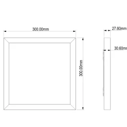 Panneau lumineux Wundt LED intégrée variation de blancs IP20 dimmable 1900lm 15W L.30xl.30xH.3,2cm blanc GoodHome