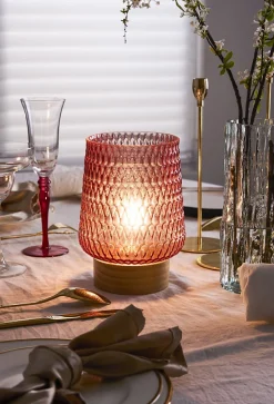 Pauleen Lampe à poser Boho Shine E27 2700K 30lm 0,8W Rose dépoli