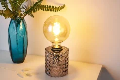 Pauleen Lampe à poser Crystal Smoke E27 max. 20W Verre fumé