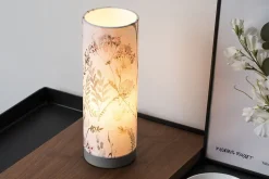 Pauleen Lampe à poser Flowery Romance E14 110mm max. 20W Beige Gris Béton Lin