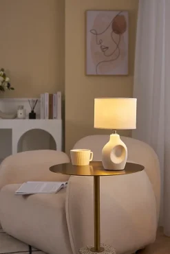 Pauleen Lampe à poser Pure Crush E14 max. 20W Blanc Beige