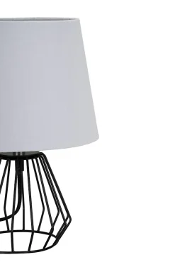 Pauleen Lampe à poser Shiny Diamond E27 max. 20W Gris clair Noir mat