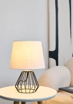 Pauleen Lampe à poser Shiny Diamond E27 max. 20W Gris clair Noir mat