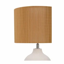 Pauleen Lampe à poser Timber Glow E27 max. 20W Beige Blanc