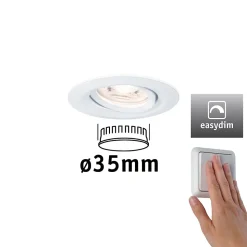 Paulmann 92970 EBL Nova mini Plus Coin luminaire LED encastrable 4,2W 2700K blanc mat