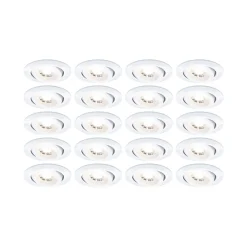 Paulmann 99997 Spot encastrable LED 4,8 W blanc mat - lot de 20