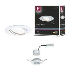 Paulmann Base 93413 Spot encastrable orientable LED 5W blanc mat 3000K
