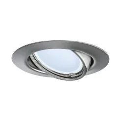 Paulmann Base Spot encastrable LED GU10 5 W fer brossé ronde 90 mm orientable