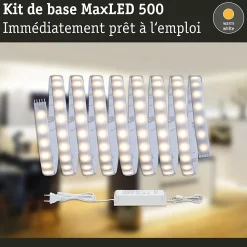 Paulmann MaxLED 500 70666 Ruban LED 24 V blanc chaud 3 m, dimmable, extensible jusqu'à 6,2 m