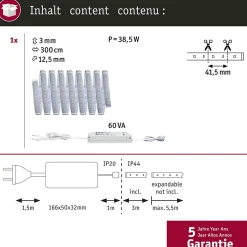 Paulmann MaxLED 1000 70669 Ruban LED 24 V blanc lumière du jour 3 m dimmable