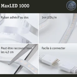 Paulmann MaxLED 1000 70669 Ruban LED 24 V blanc lumière du jour 3 m dimmable
