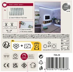 Paulmann MaxLED 500 70828 Ruban LED d'extension 2,5 m blanc lumière du jour 24 V 14 W 1375 lm