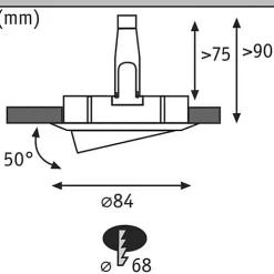 Paulmann Nova 93429 - Spot encastrable rond 3x GU10 3x6,5W 2700K fer brossé