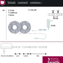 Paulmann SimpLED 78974 Ruban LED 12 V blanc 10 m 22 W 1920 lm IP20