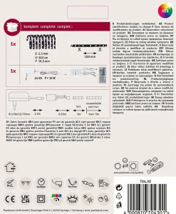 Paulmann YourLED ECO 70430 Ruban LED RGB 3 m 12 V, 24 W, 630 lm, 90 LED