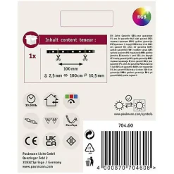 Paulmann YourLED Eco 70460 Ruban LED RVB 12 V 1 m avec connecteur mâle
