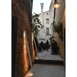 Pencil - Module lumineux à piles Zafferano, petit, portable et rechargeable, IP65, variateur, hauteur 50 cm, blanc