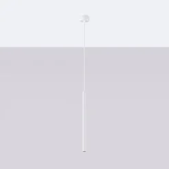 Pendentif en acier 1 ampoule 4000K - 8x8x120cm Sollux