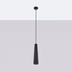 Pendentif en béton 1 ampoule 3000K - 8x8x125cm Sollux