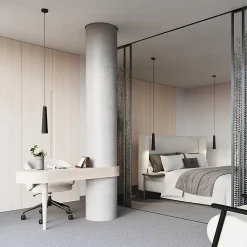 Pendentif en béton 1 ampoule 4000K - 8x8x125cm Sollux