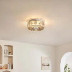 Petit plafonnier spot fumé ou applique avec verre texturé - Paolina