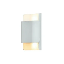 Petite applique carré double éclairage LED blanche IP54 - Laila