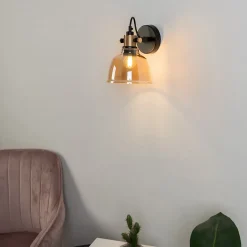 Petite applique en verre ambré - Linz