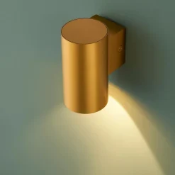 Petite applique murale cylindrique dorée - Liv