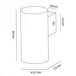 Petite applique murale cylindrique dorée - Liv