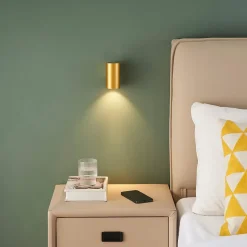 Petite applique murale cylindrique dorée - Liv