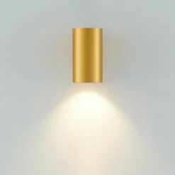 Petite applique murale cylindrique dorée - Liv