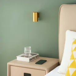 Petite applique murale cylindrique dorée - Liv