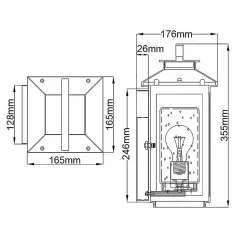 Petite lanterne murale Atwater 1 lumière