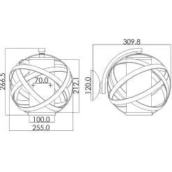 Petite lanterne murale Carson 1 lumière